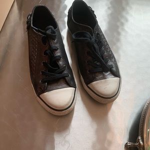 Ash metallic tennis shoes